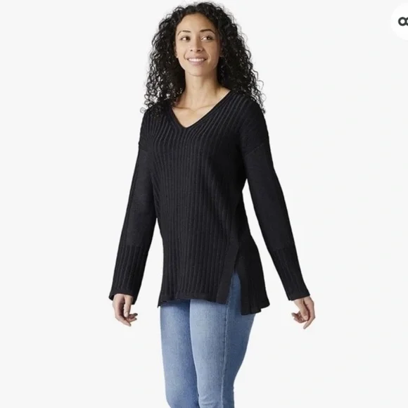 Smartwool Women's Shadow Pine Ribbed V-Neck Sweater Size Small - Picture 1 of 7